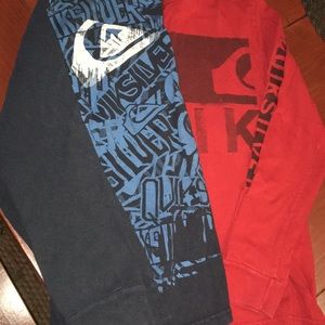 2 boys M Quicksilver Long sleeve shirts